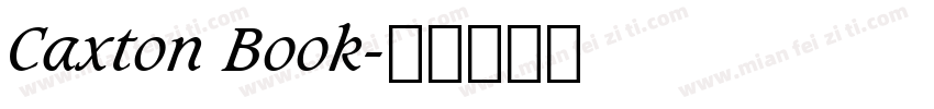 Caxton Book字体转换